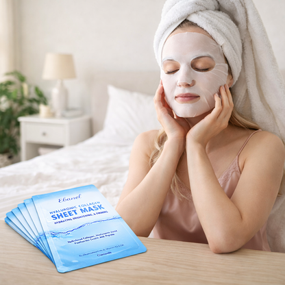 Avirovia® Hydrating Collagen Sheet Mask with Hyaluronic Acid – Deep Moisture, Skin Firming & Brightening Face Mask